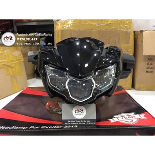 Bộ đầu đèn EX150 2019 cho EX150 đời cũ 2015 - 2018 (sp gồm chóa , bợ cổ trước sau, ốp đầu) chưa có ĐH - MÀU ĐEN