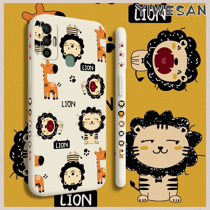 Ốp Lưng Cho Tecno Spark 7 Tecno Spark 7T Ốp Điện Thoại Chính Hãng Thời Trang Sư Tử Dễ Thương Hoạt Hình Ốp Cạnh Chống Sốc Hình Vuông Ốp Lưng Mềm Ốp Bảo Vệ Toàn Bộ Camera Họa Tiết Silicon Ốp Bảo Vệ Điện Thoại Di Động Nữ