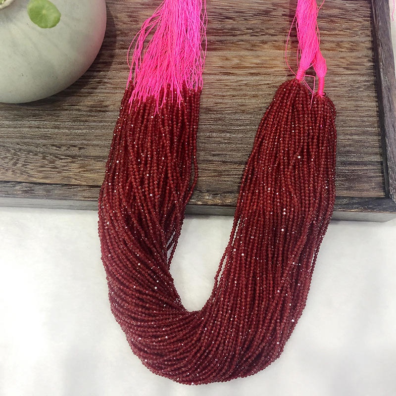 Hạt Xoay Bán Nảy Màu Đỏ Đậm 2mm/3mm