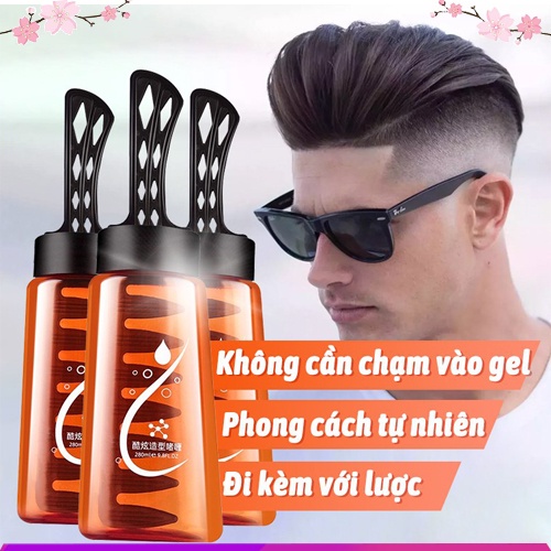 Gel Vuốt Tóc Nam Kèm Lược Cao Cấp Chai 260ml