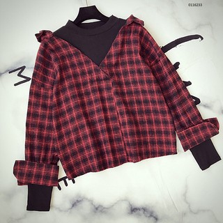 [ hàng order] sơ mi nữ giả cổ áo thun