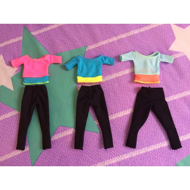 Quần áo barbie yoga chính hãng hoặc bup bê có cùng size với barbie