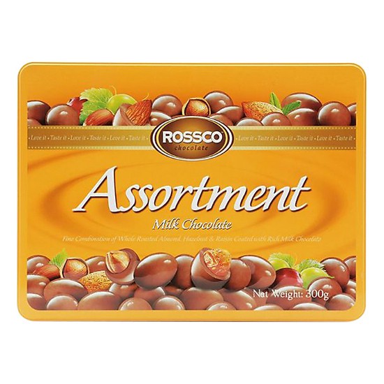 [Mã GROSALE2703 giảm 8% đơn 250K] [ QUÀ TẾT] Sô Cô La Hạnh Nhân Almond Rossco Hazelnut Hộp 180G - Malaysia - kiwikiwi