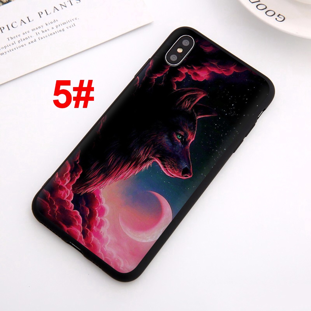 Ốp điện thoại TPU dẻo in họa tiết con sói cá tính bảo vệ cho IPHONE XR 11 PRO XS MAX X 6 6S 7 8 PLUS 130S