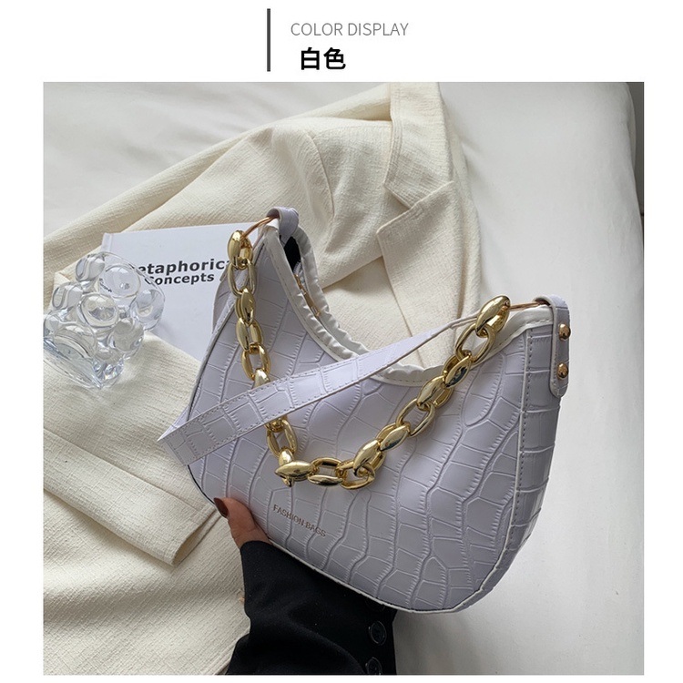 Túi Đeo Vai/Đeo Vai Màu Trơn Mẫu Mới 2022 Sức Chứa Lớn Cho Nữ