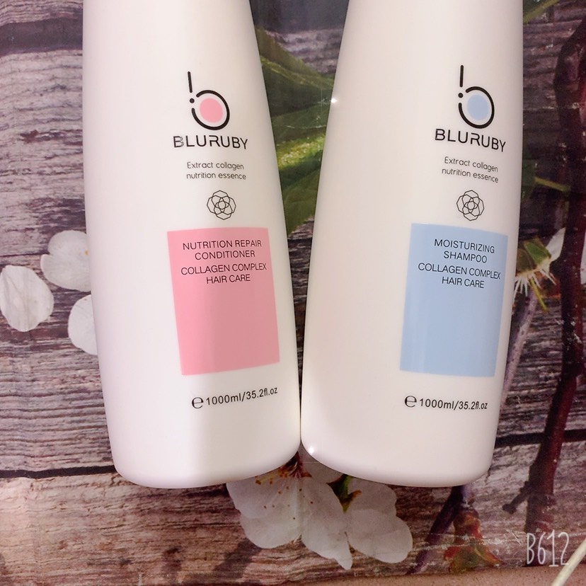 Dầu gội xả huyết thanh dưỡng tóc mềm mượt phục hồi Bluruby 1000ml