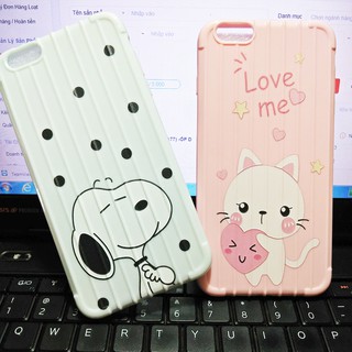 [Ốp Vali]Ốp điện thoại TPU+Silicone mềm in hình dành cho Iphone 6 plus