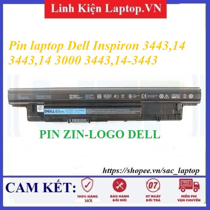 [Mã 1511ELSALE hoàn 7% đơn 300K] ⚡Pin laptop Dell Inspiron 3443,14 3443,14 3000 3443,14-3443