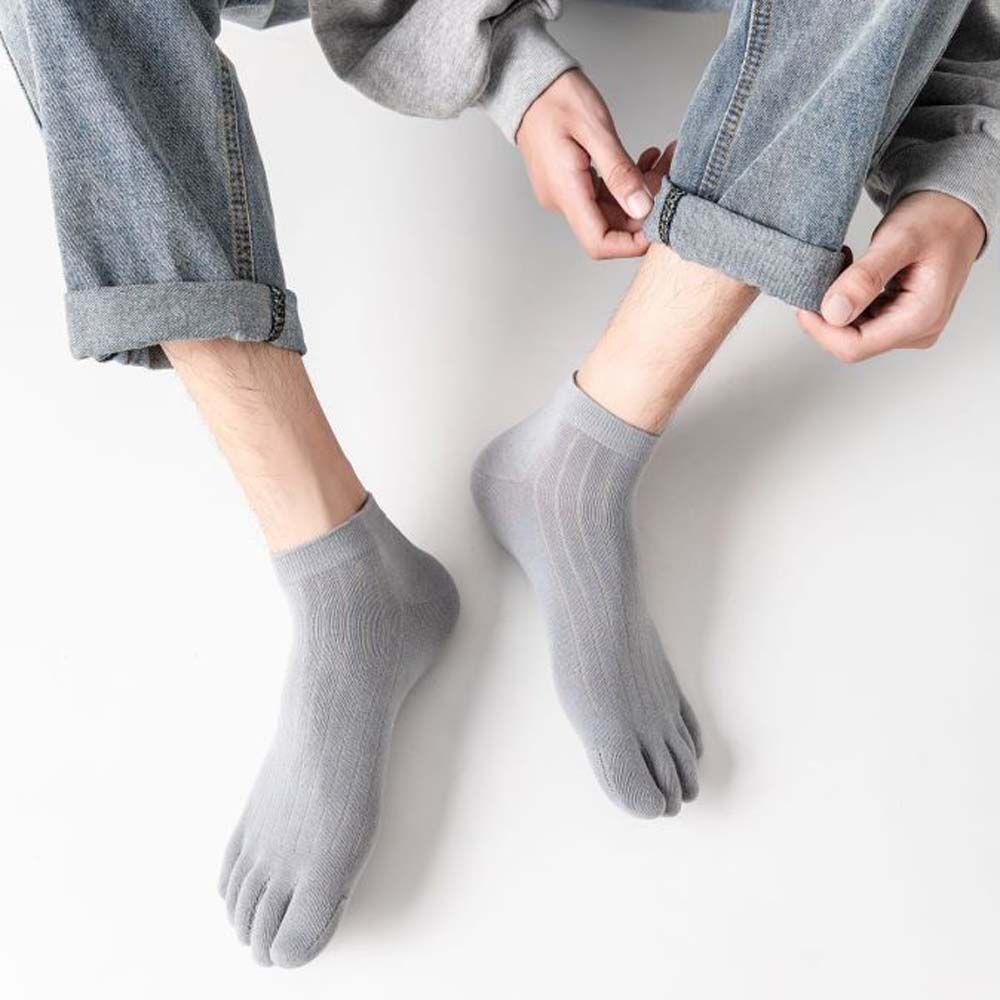 Vớ Ống Ngắn Mềm Mại Thấm Hút Mồ Hôi Thoáng Khí Họa Tiết Kẻ Sọc Cho Nam