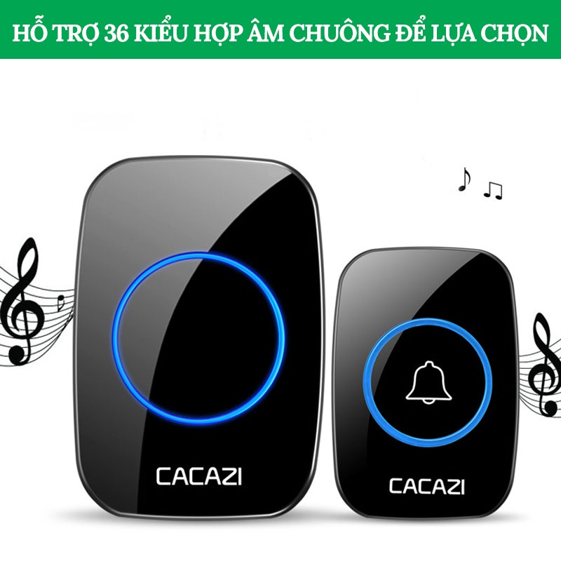 Chuông Cửa Không Dây Thông Minh CACAZI A10 Loại Tốt Chống Nước, Khoảng Cách 300m SONHOUSE