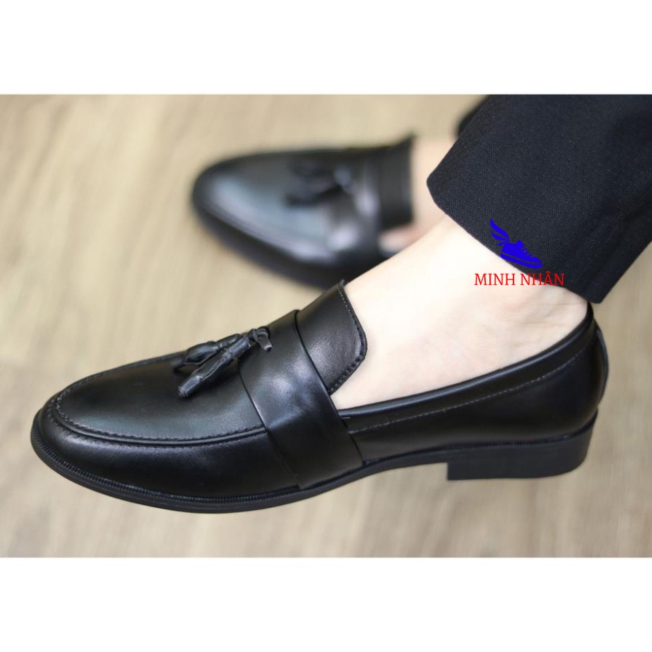 Giày Chuông Nam Da Bò Công sở lười nam Penny Loafer kiểu đẹp Giày Minh Nhân phong cách Hàn Quốc hàng hiệu giá rẻ D-2