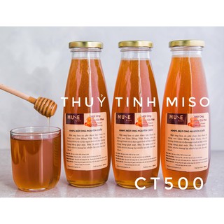 Bộ 10 chai thủy tinh 500ml đựng sữa hạt, thức uống siêu đẹp