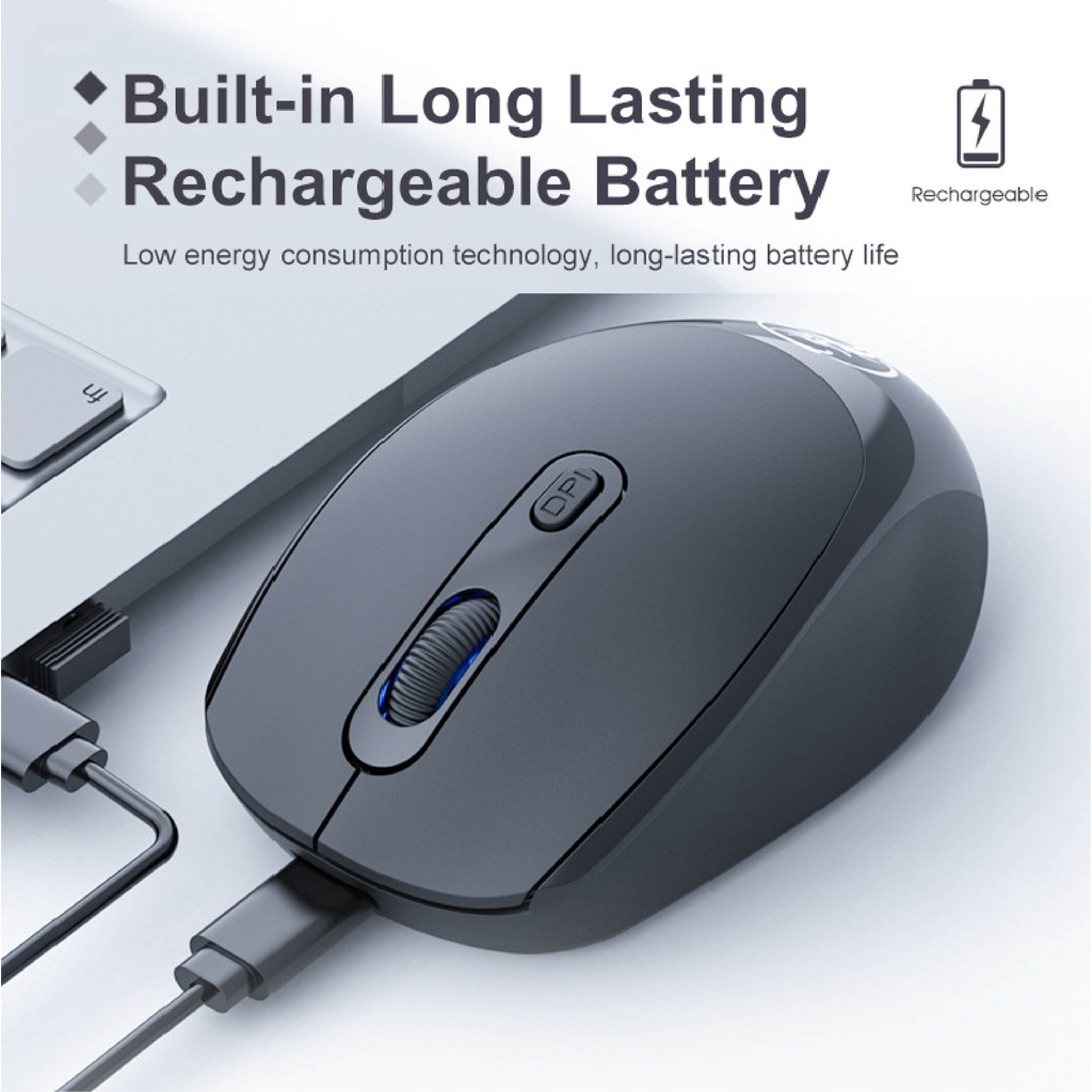 Chuột máy tính không dây IMICE G2 wireless 2.4G, 800/1200/1600 DPI, 4 nút bấm - hàng chính hãng