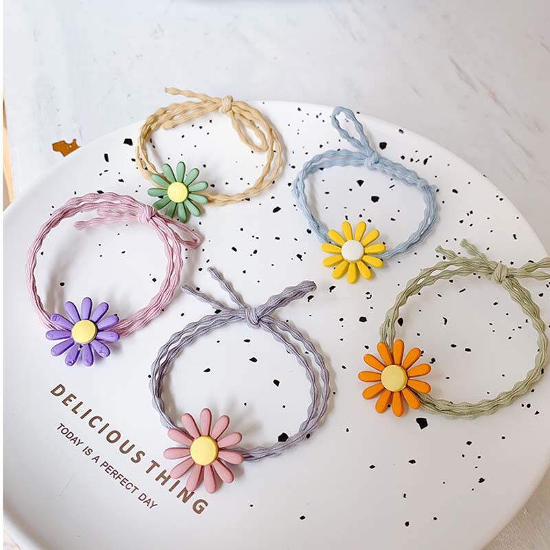 Dây cột tóc hoa cúc  Puha thời trang xinh xắn nhiều màu