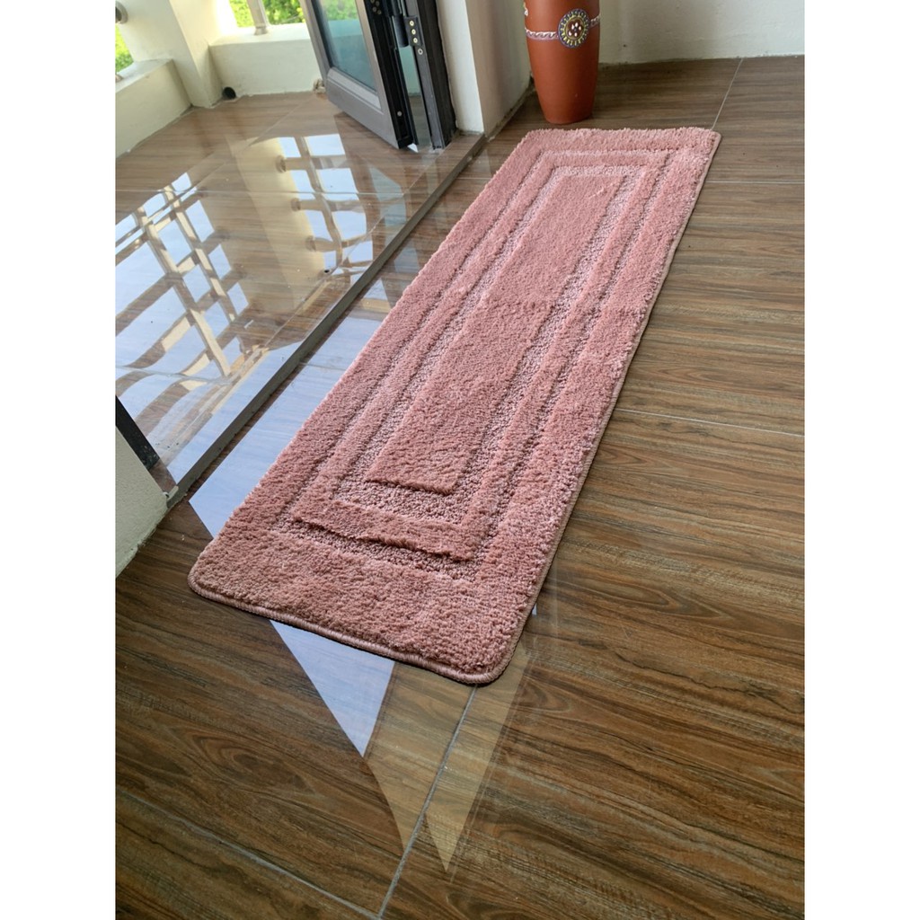 Thảm lau chân, thảm decor  sợi bông cotton 100% siêu mềm mại-2 kích thước 40x60/40x120cm