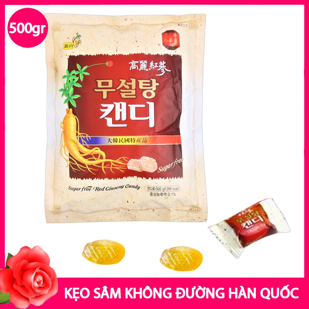 Kẹo sâm Hàn Quốc không đường 500gr TRẮNG