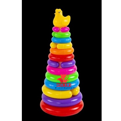Đồ Chơi Tháp Xếp Vòng 7 Màu Hình Chú Cún Dễ Thương Cho Bé Nhận Biết Màu Sắc Phát Triển Tư Duy