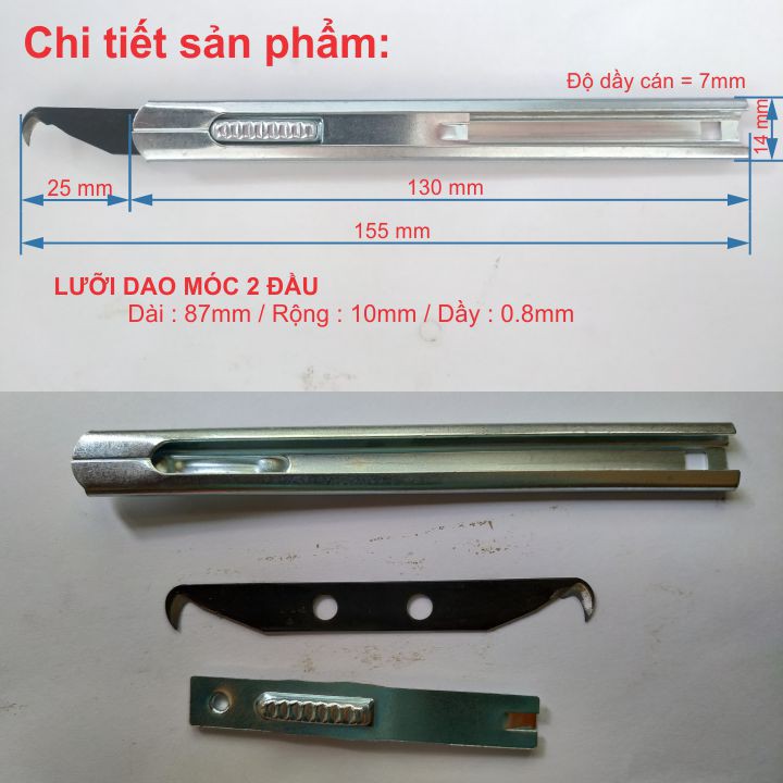 DAO MÓC CẮT CHỈ SỢI CÁN SẮT BẠC