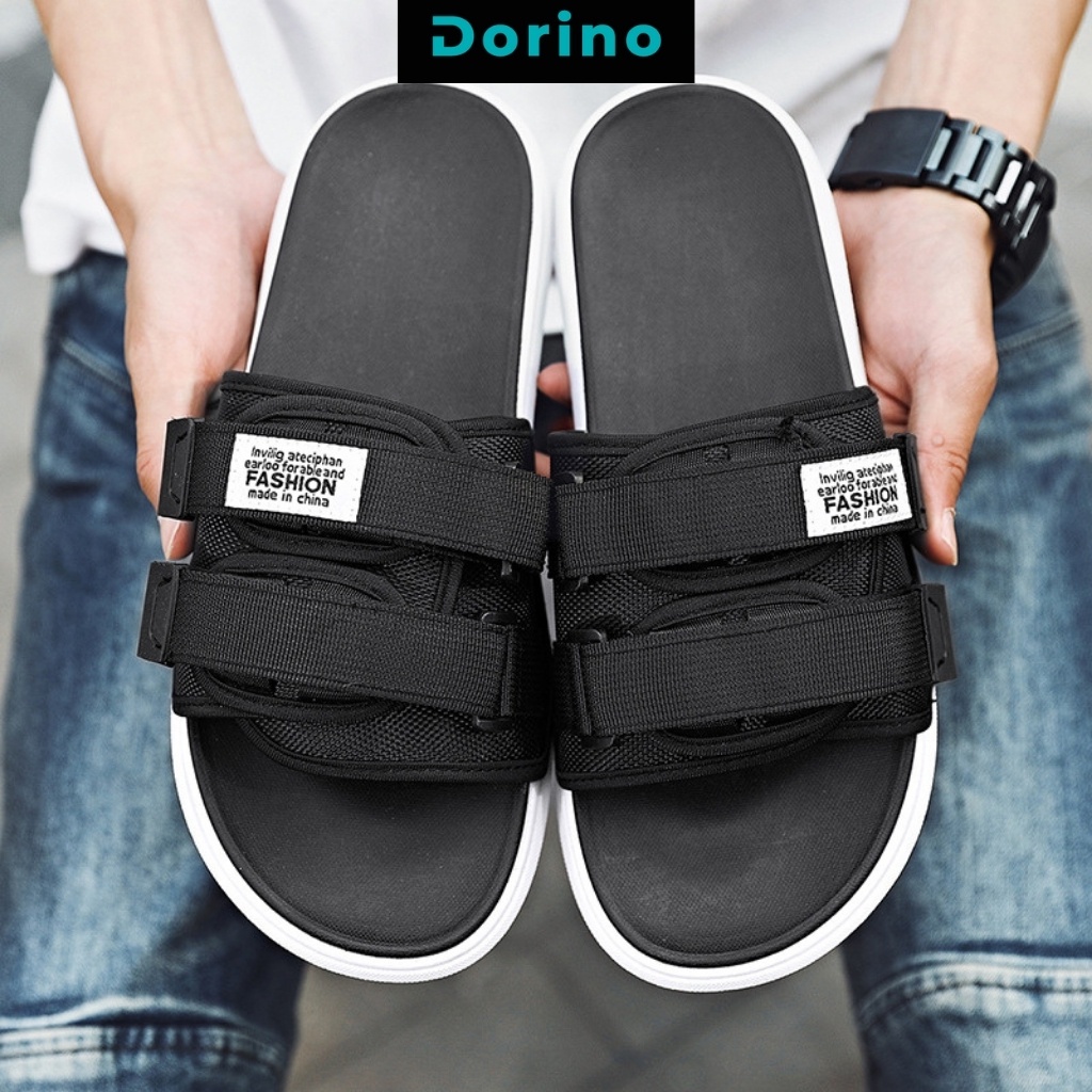 Dép lê nữ nam unnisex quai vải kéo dán thêu chữ fahsion đế siêu êm