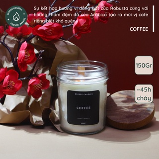 Nến thơm thiên nhiên hương cà phê ấm áp - COFFEE - 150gr  45 giờ đốt