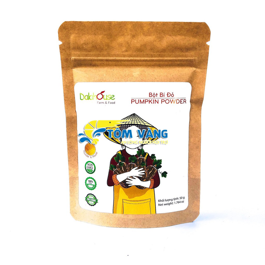 Bột rau củ Dalahouse 50g - Bột rau củ sấy lạnh - Tôm Vàng