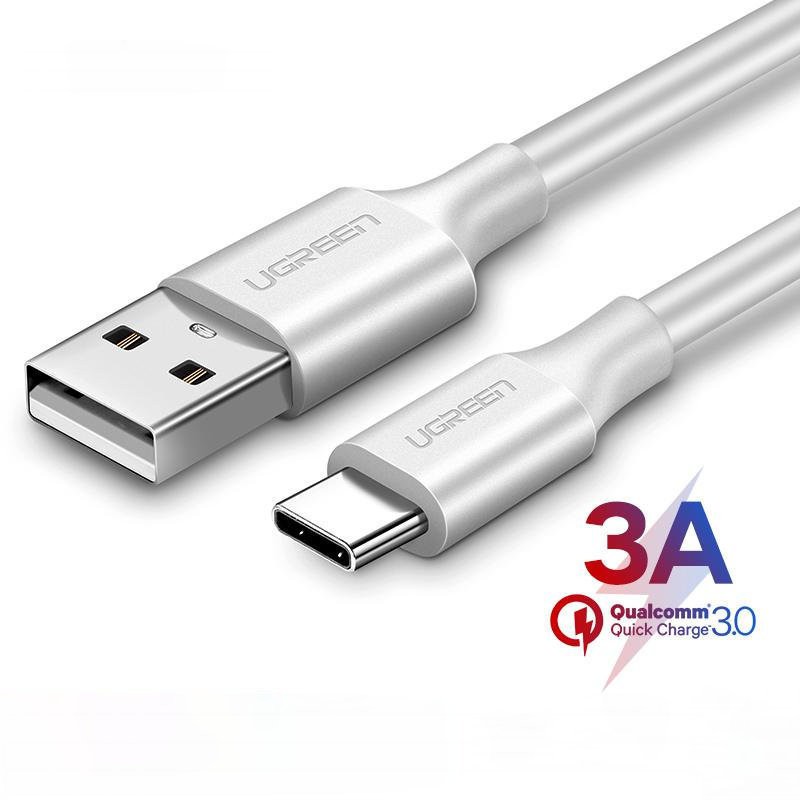 Cáp sạc nhanh USB 2.0 sang USB type C hỗ trợ dòng 3A độ dài từ 0.25-2m UGREEN US287