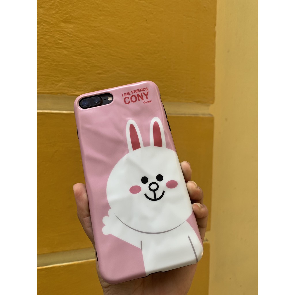 SIÊU CUTE  Ốp GẤU NÂU BROWN, THỎ TRẮNG CONY vân gợn nổi iPHONE 6 / 6s / plus / 7 / 8 / 7+/8+ / 11 / pro / max