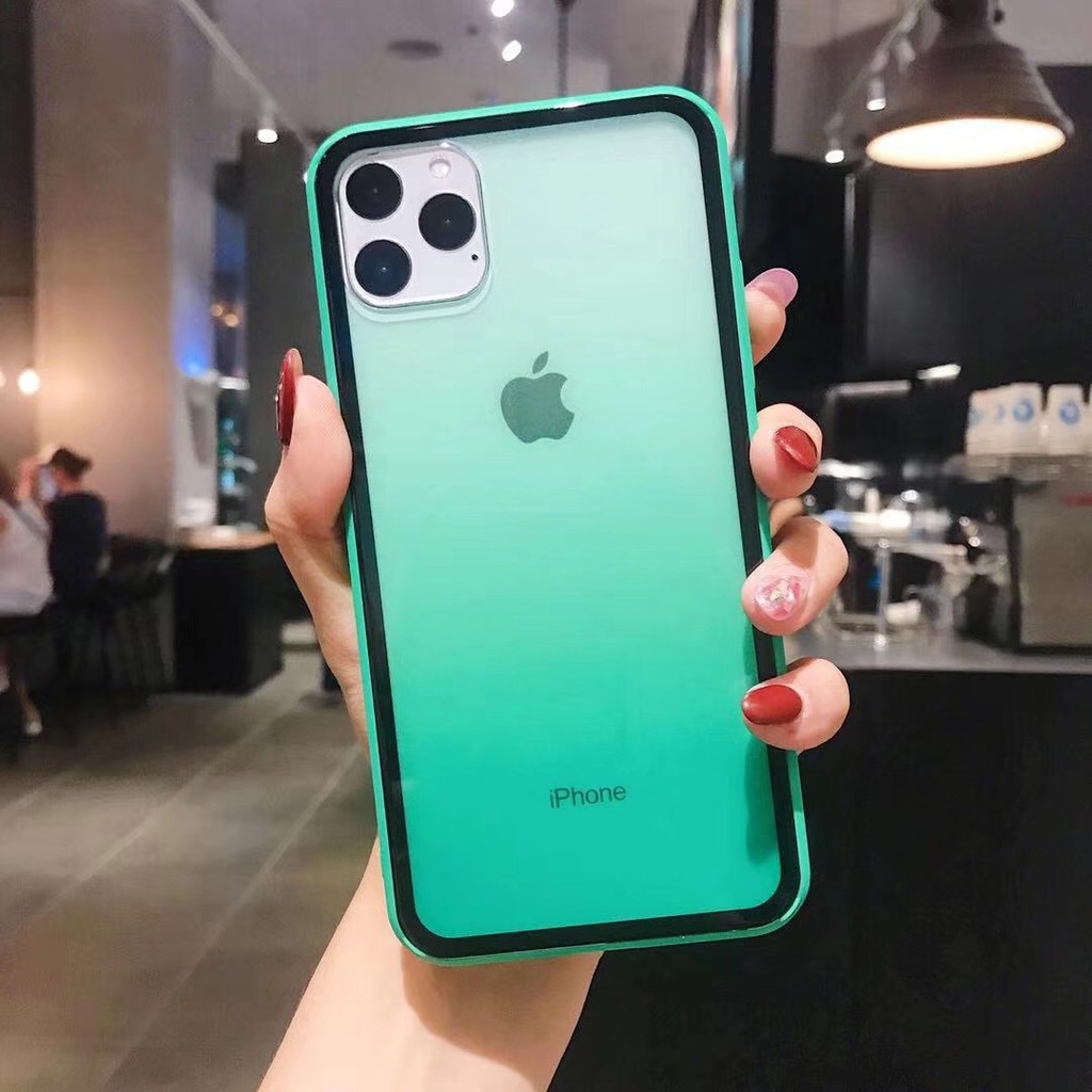 Iphone 11/ 11pro / 11pro max - Ốp lưng meka viền mềm 6 màu ( đỏ - đen - vàng - hồng -cam -xanh lá)