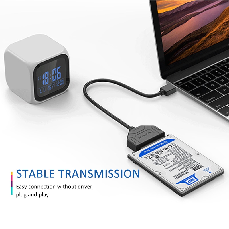 Cáp USB SATA 3 Sata sang Bộ chuyển đổi USB 3.0 LÊN ĐẾN 6 Gbps Hỗ trợ 2.5 / 3.5Inch Ổ cứng ngoài SSD HDD Sata III For Samsung | BigBuy360 - bigbuy360.vn