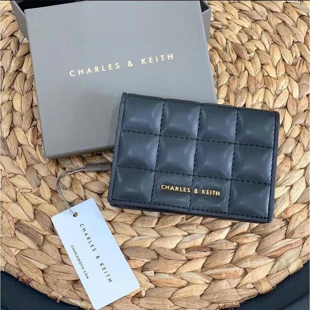 Ví Gấp Nữ Đơn Giản CNK22 10840202 Ví Đựng Thẻ Đa Năng Phối Dây Xích Thời Trang