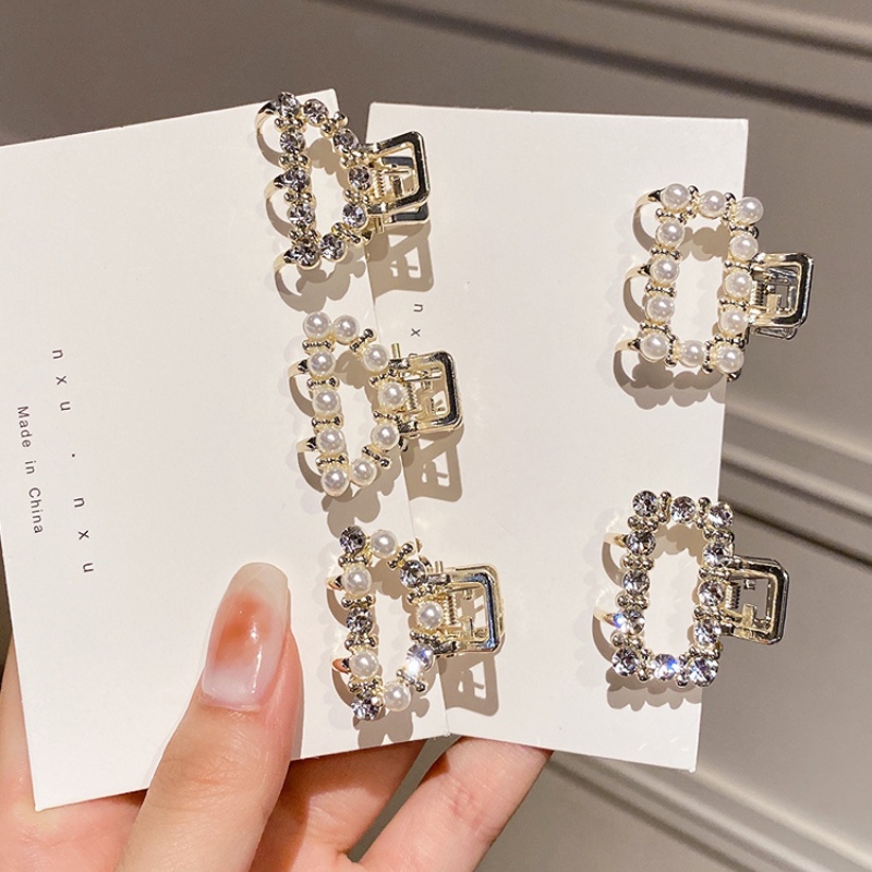 Kẹp tóc đính ngọc trai giả chất liệu hợp kim thời trang