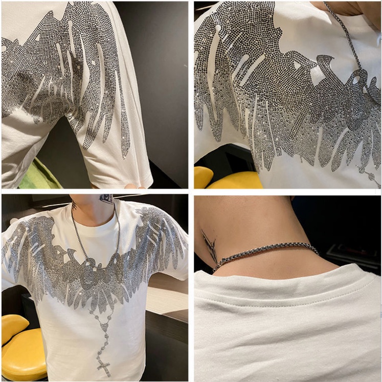 Áo nam Ngắn Tay Màu Sắc Đơn Giản Phong Cách Châu Âu