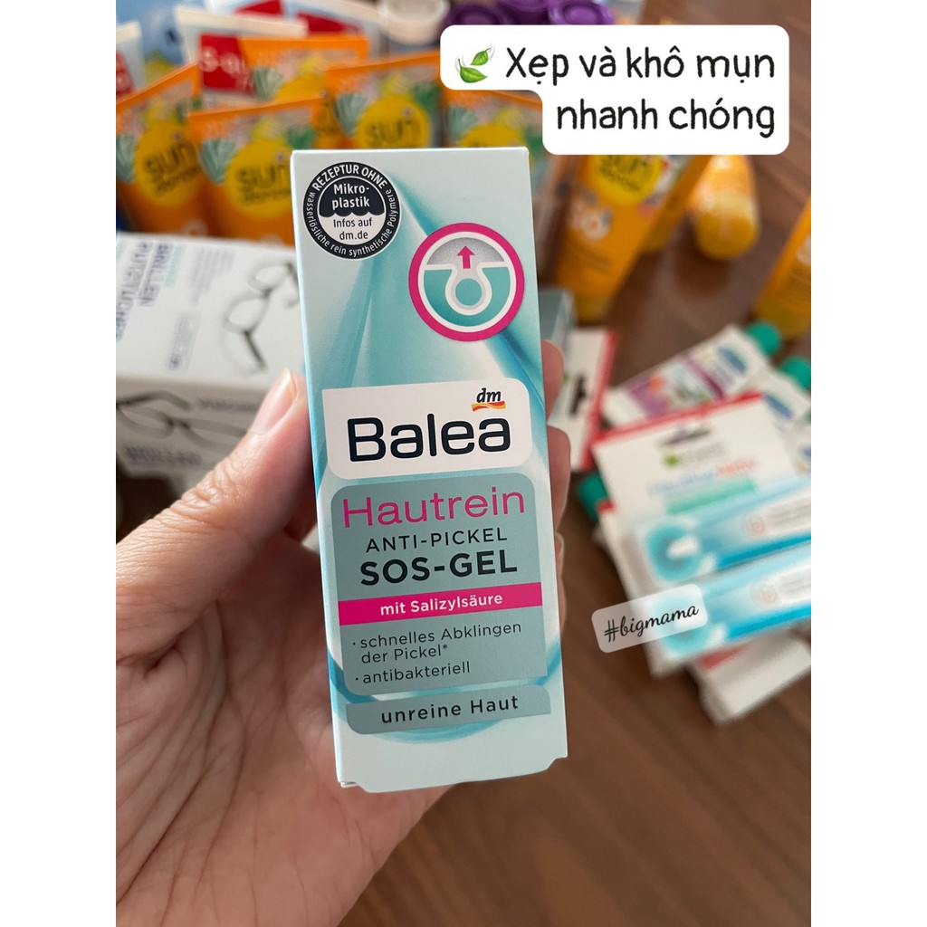 Gel làm xẹp mụn Balea của Đức làm khô mụn nhanh chóng