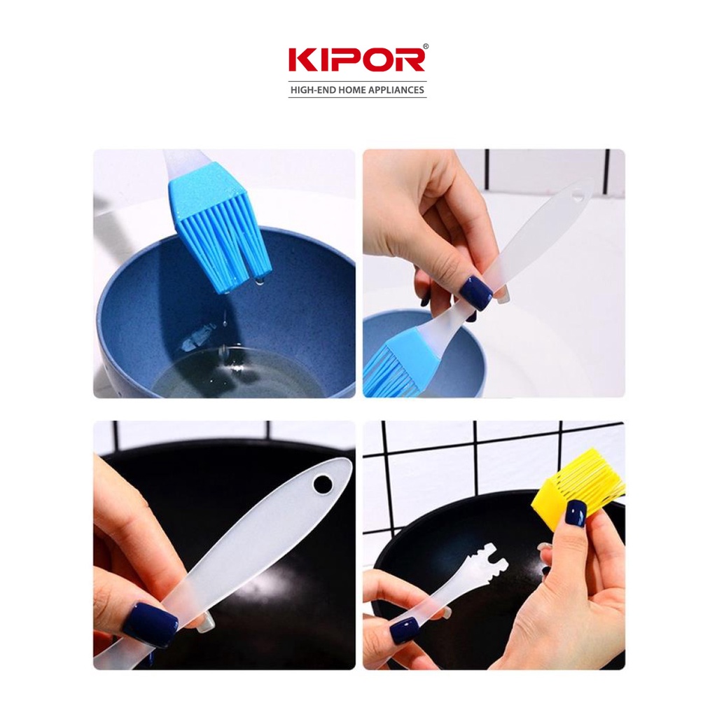 Chổi quét dầu silicon KIPOR KP-QD01 - Quét bơ, sốt, ướp gia vị tiện lợi - Chịu nhiệt tốt