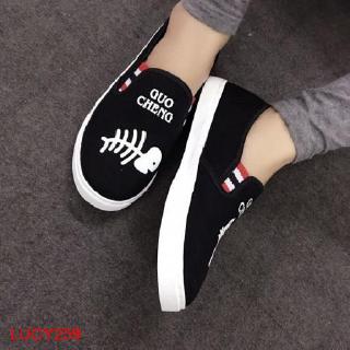 FREESHIP - Giày lười slip on mèo cá thời trang