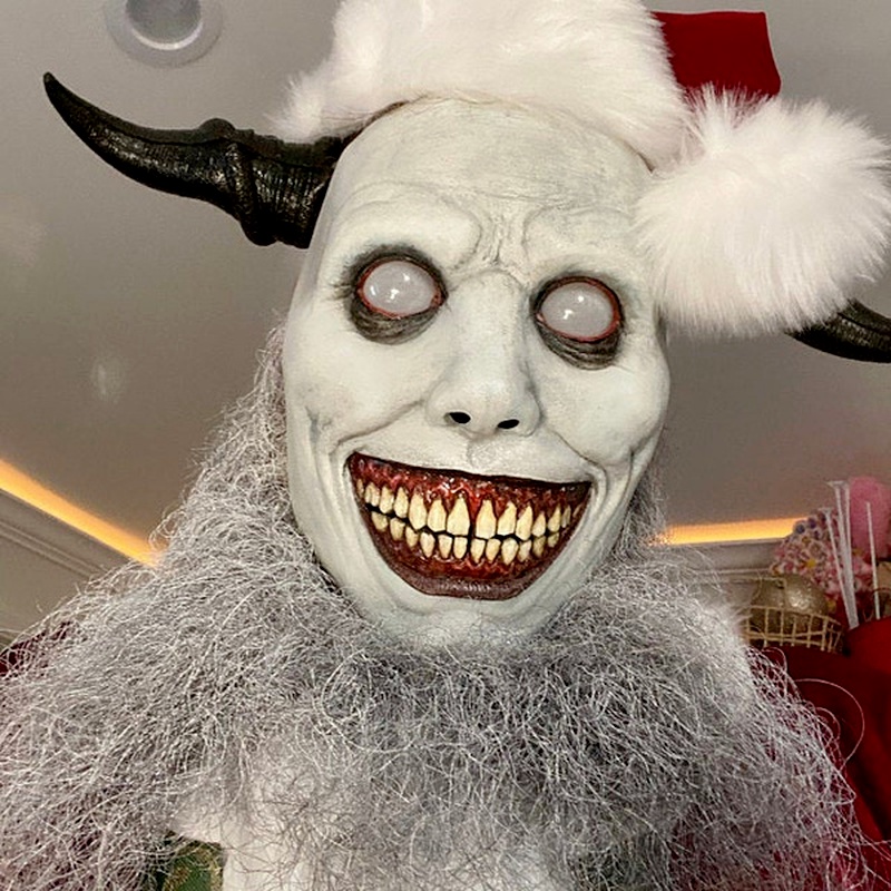 Mặt Nạ Hóa Trang Halloween 2 Màu Hình Mặt Cười Độc Đáo