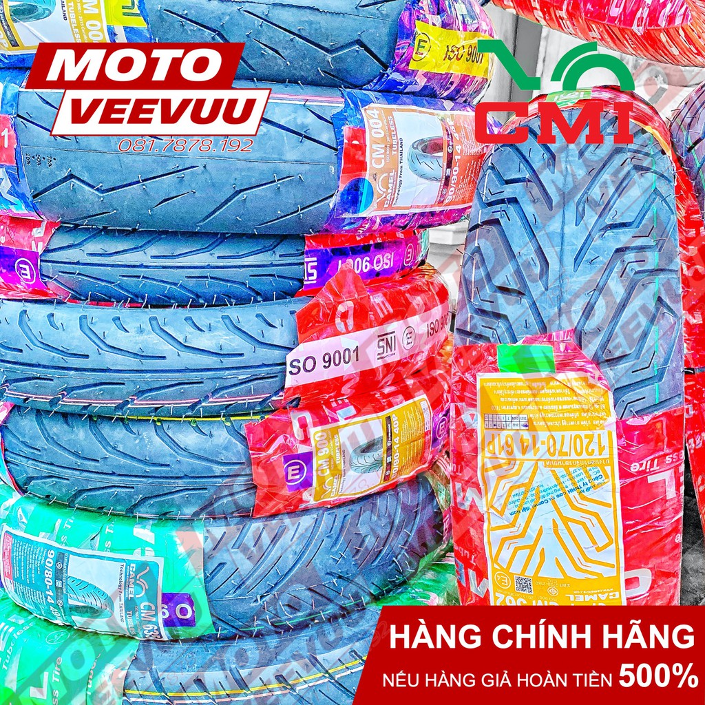 Vỏ lốp xe máy Camel CRV Cheetah 900 Gai Dunlop 60/90-14 70/90-14 80/90-14 TL (Lốp không ruột)