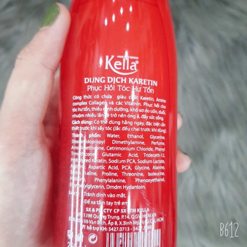 Xịt dưỡng tóc Keratin phục hồi hư tổn Kella 250ML