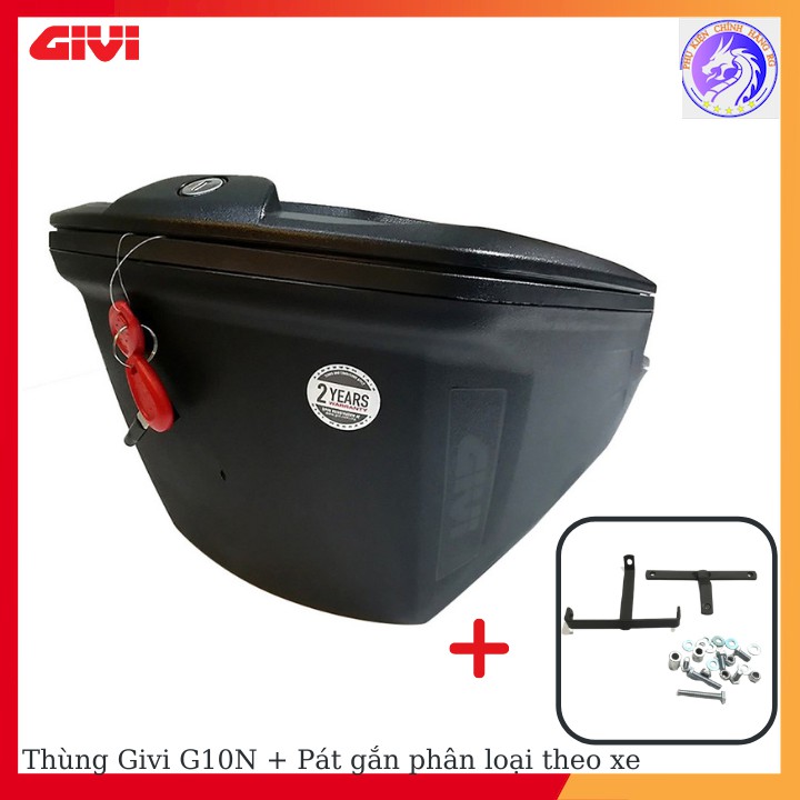 Thùng Giữa Givi G10N Kèm Pát Gắn - Chọn Phân Loại Theo Xe - Hàng Chính Hãng - Bảo Hành 2 Năm