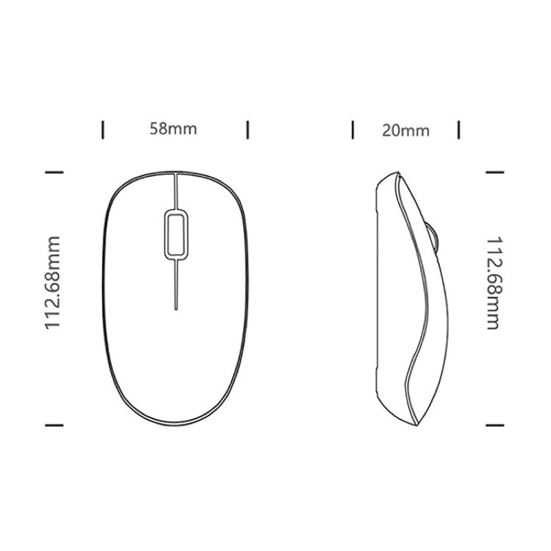 Chuột Bluetooth không dây chống ồn WIWU Wimice Lite 2.4GHz WM101 - WM102