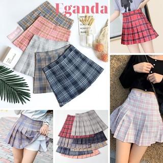 Chân váy ngắn tennis skirt nhiều màu trơn, kẻ caro, chân váy xoè xếp ly ngắn kẻ caro (ảnh thật, có sẵn)-EGANDA