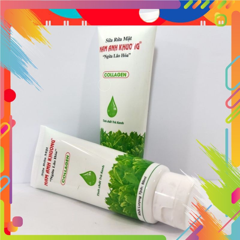 Sữa rữa mặt Collagen ngừa mụn trắng da Nam Anh Khương 100ml