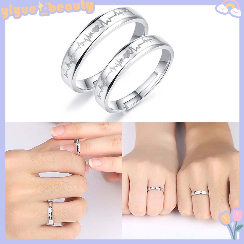 Vòng Tay Hở Hình Nhịp Tim Có Thể Điều Chỉnh