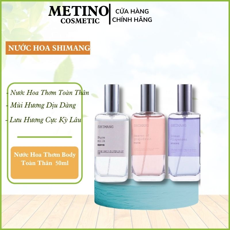 Nước Hoa Nữ Shimang - Xịt [𝑭𝒓𝒆𝒆𝒔𝒉𝒊𝒑] Thơm Toàn Thân Body Mist 50ML Nội Địa Trung