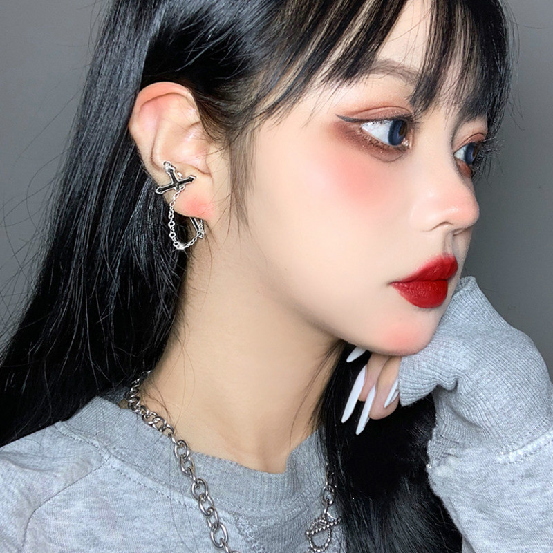 Khuyên Tai Hình Chữ Thập Cá Tính Độc Đáo Hợp Thời Trang
