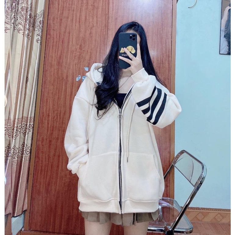 ÁO KHOÁC NỈ BÔNG TAY KẺ SIÊU DÀY DẶN MS24991