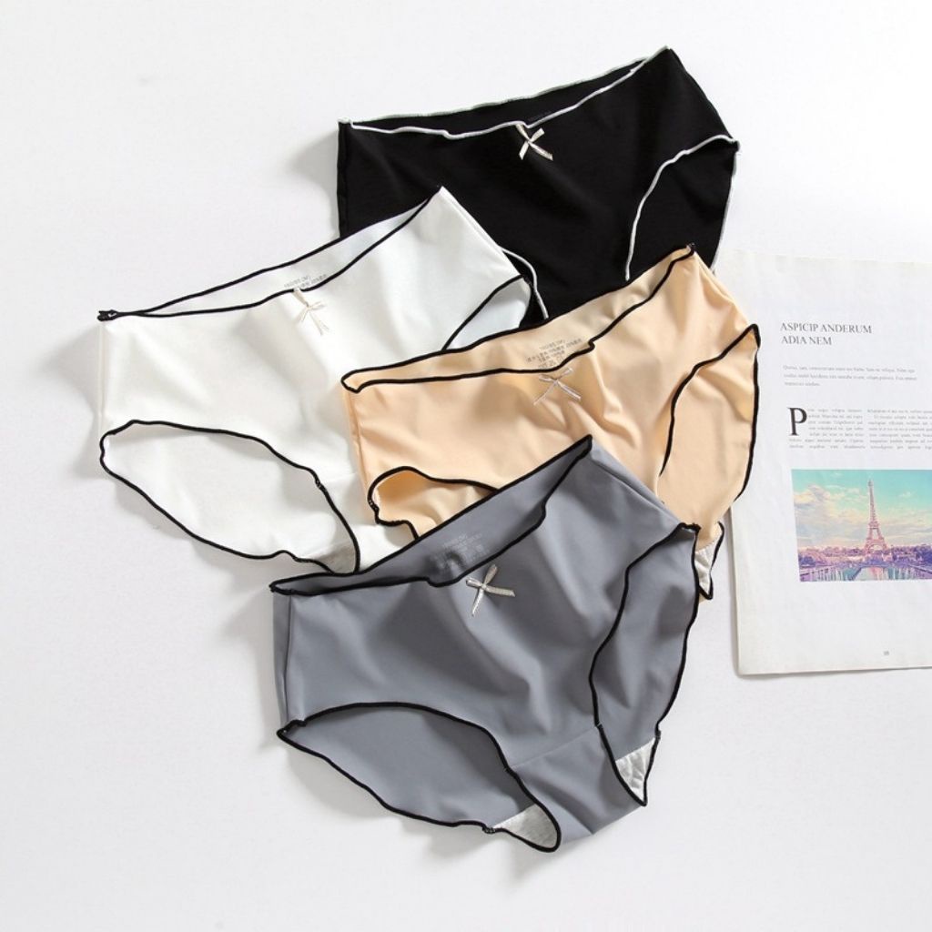 Quần lót nữ thun lạnh đúc su mềm mại thoáng mát đính nơ sexy quyến rũ JOCOSI L966