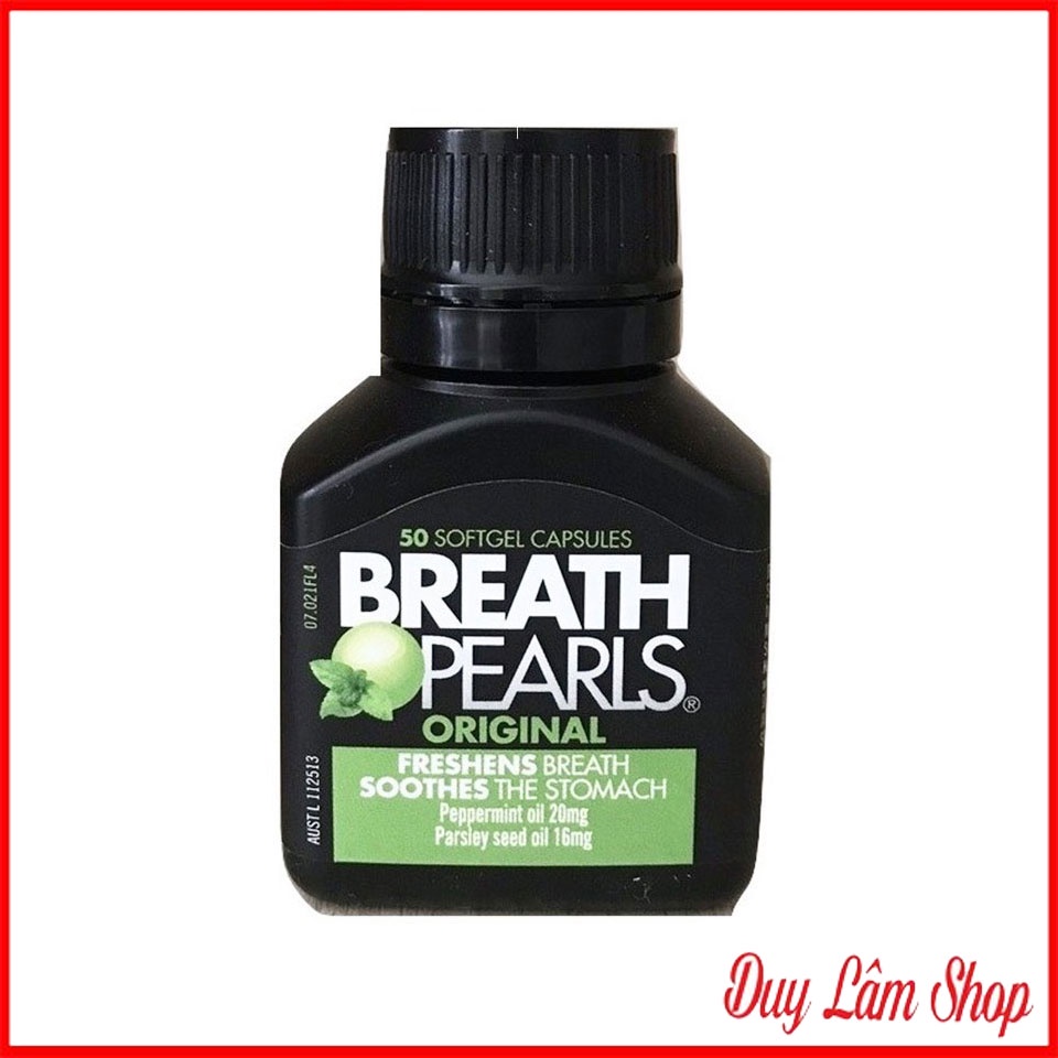 Viên Uống Thơm Miệng Breath Pearls 50 Viên Úc Chính Hãng