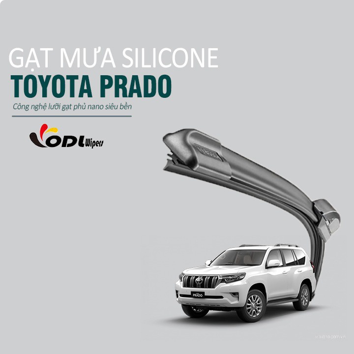 Gạt Mưa Xe Toyota Land Cruiser Prado Gạt Mưa Thân Mềm Lưỡi Silicone Phủ Nano Siêu Sạch