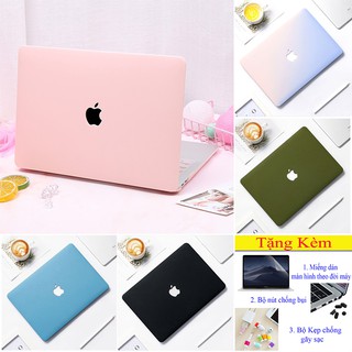 Combo 4in1 Case,Ốp Bảo Vệ Macbook Nhiều Màu (Tặng Kèm Miếng Dán Màn Hình,Nút Chống Bụi,Kẹp Chống Gãy Sạc)